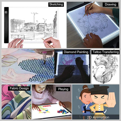 CreatiLight Pro – Tablette LED pour Artistes™ Éclairez vos Idées, Créez avec Précision