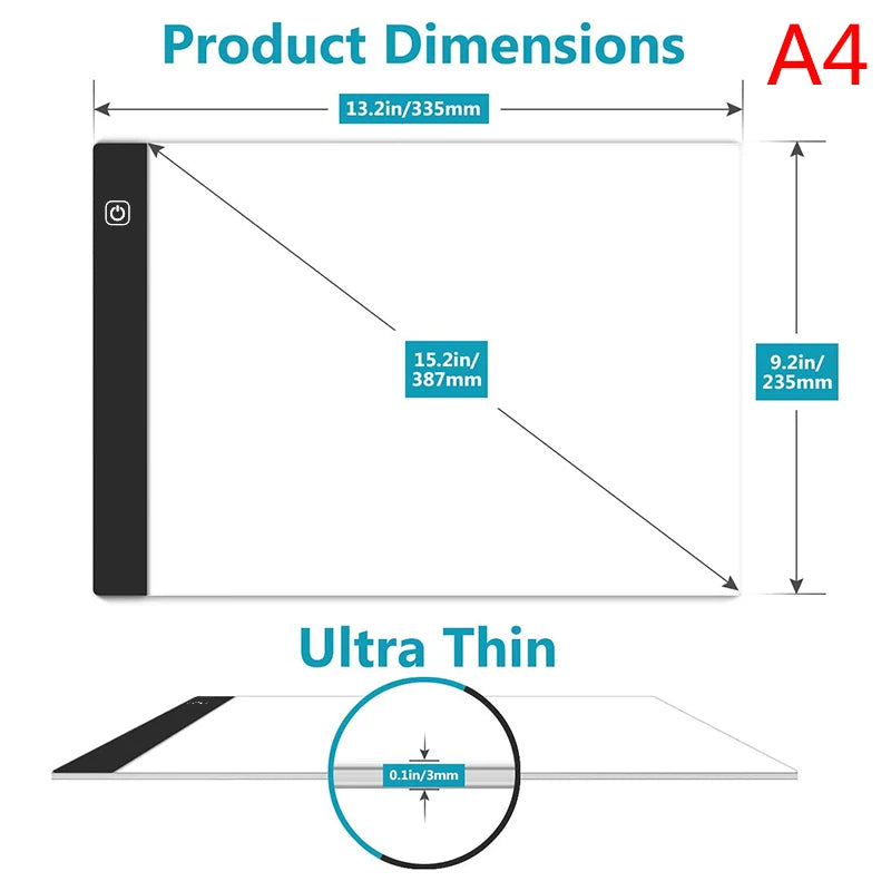CreatiLight Pro – Tablette LED pour Artistes™ Éclairez vos Idées, Créez avec Précision
