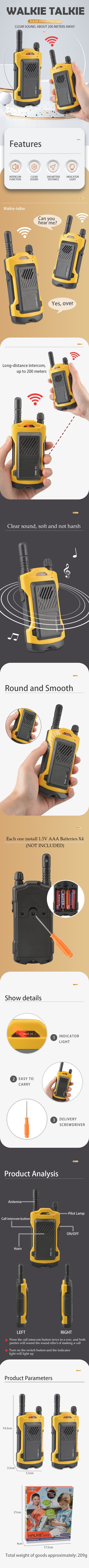 Talkie-Walkie - Mini Modèle Interphone pour Enfants
