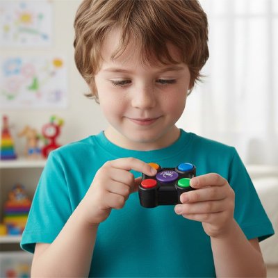 Jeu de mémoire utilisé par un garçon