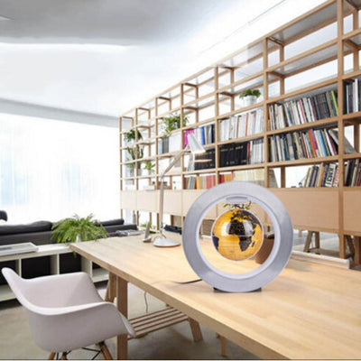 Round LED World Map Floating Globe Magnetic Levitation Light Anti Gravity Magic