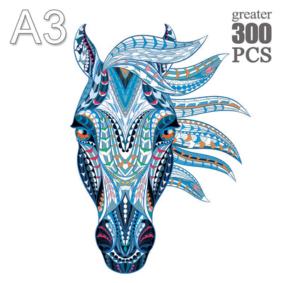 Puzzle Créatif GenialPuzzle Animal en Bois I Jouets Intelligents pour Ado et Adultes I Jouer en Famille