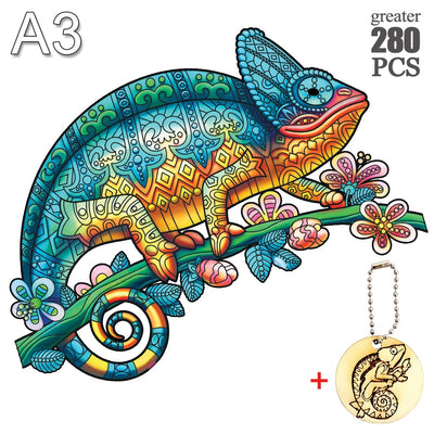 Puzzle Créatif GenialPuzzle Animal en Bois I Jouets Intelligents pour Ado et Adultes I Jouer en Famille